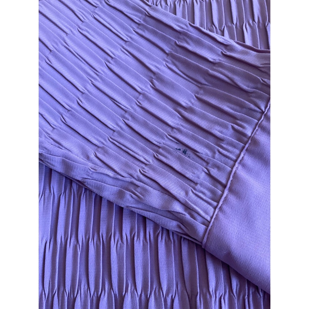 Apt. 9 Stretch Mauve Purple Crinkle Pleated Button Down Blouse 3/4 Sleeve Large - Picture 5 of 9